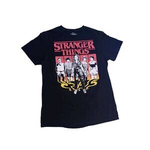 Netflix Stranger Things Unisex Short Sleeve Graphic T-Shirt In Black Size M 